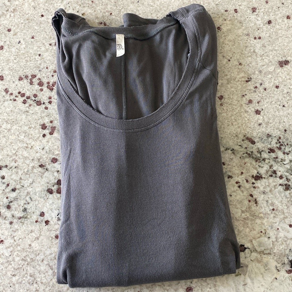 Free People Long Sleeve Ribbed Top